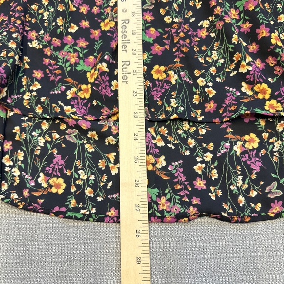 Pleione Floral Print‎ Tunic Top Womens Small Short Sleeve Casual Blouse Boho - Picture 7 of 8